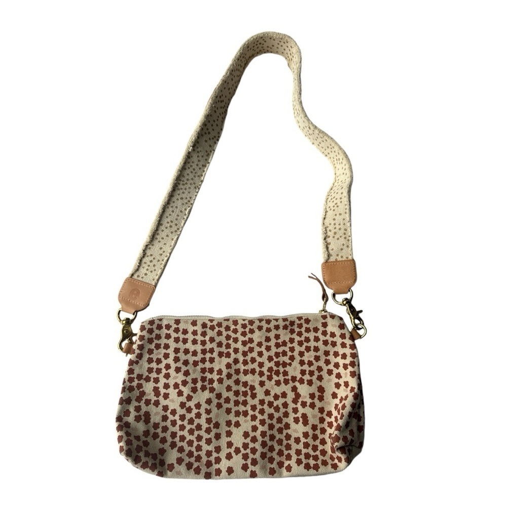 Erin Flett for Anthropologie Clay Polka Dot Canvas & Leather Jen Bag - Picture 12 of 15